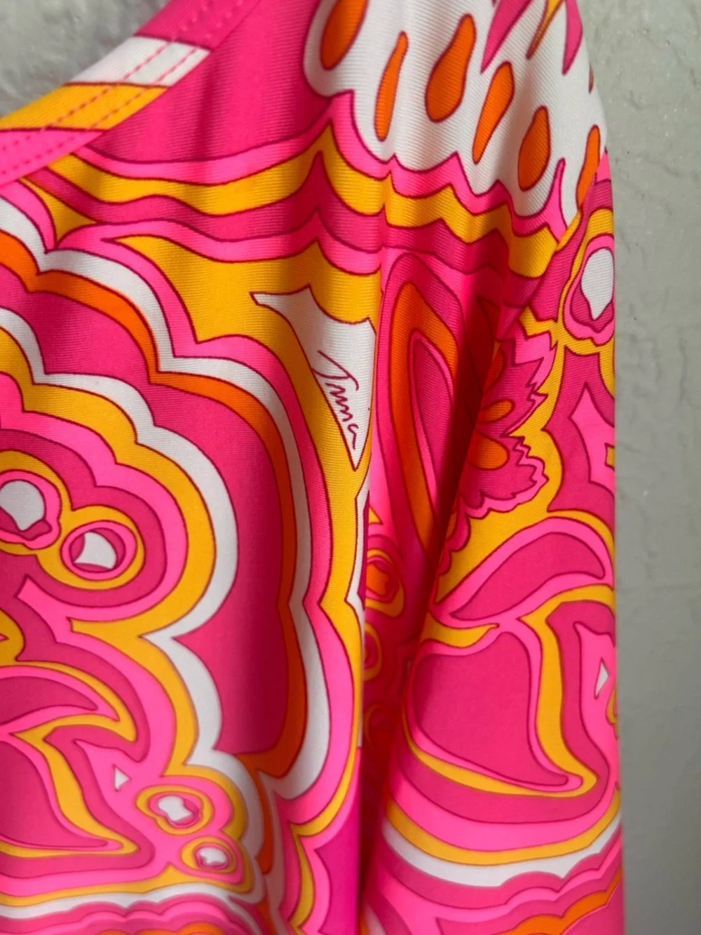 Trina Turk 25th Anniversary Morning Sunrise Swim Cover Tunic Kafta psychedelic - Picture 8 of 15